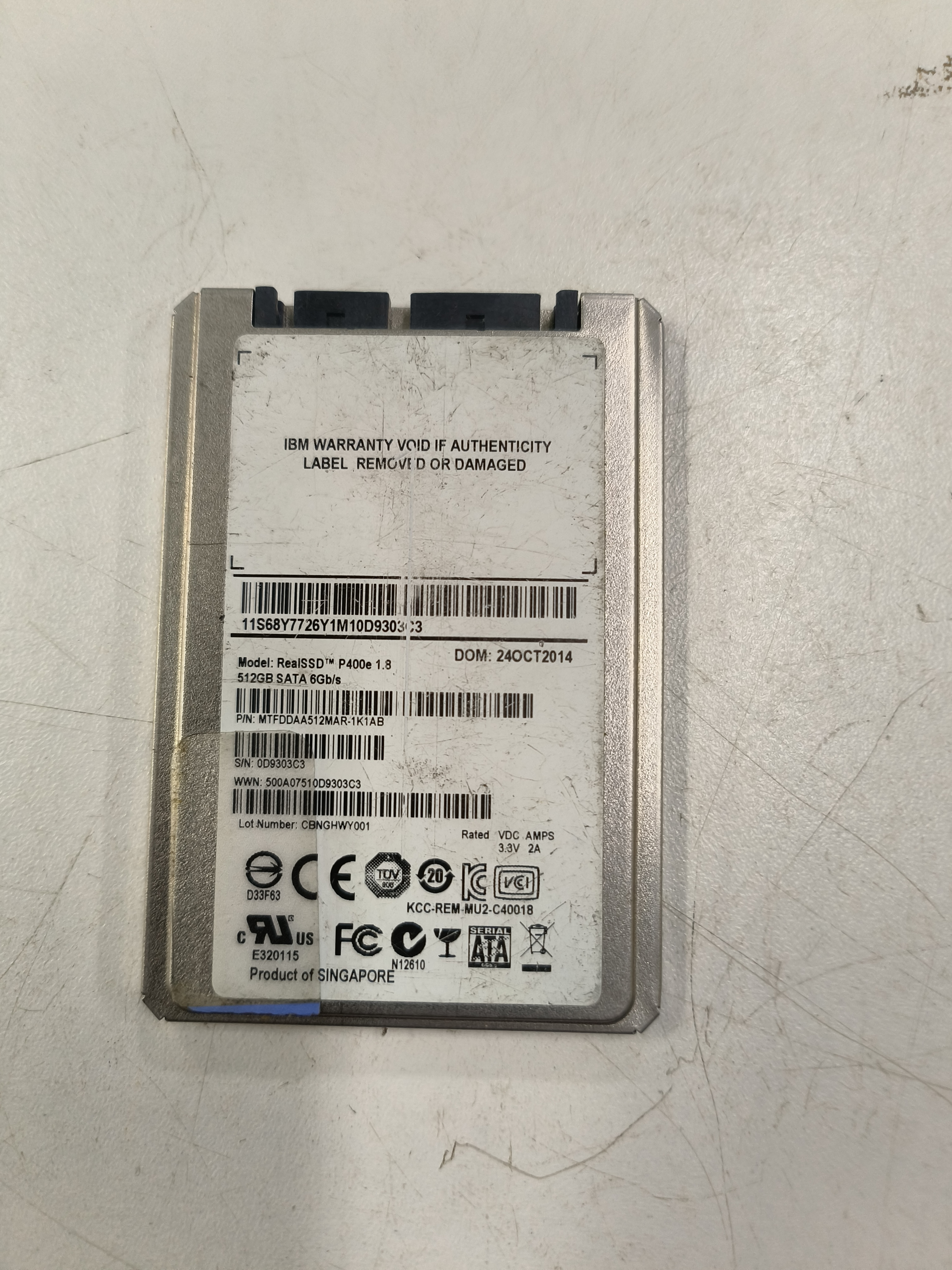 Micron RealSSD P400e 512GB Solid State Drive (SSD)